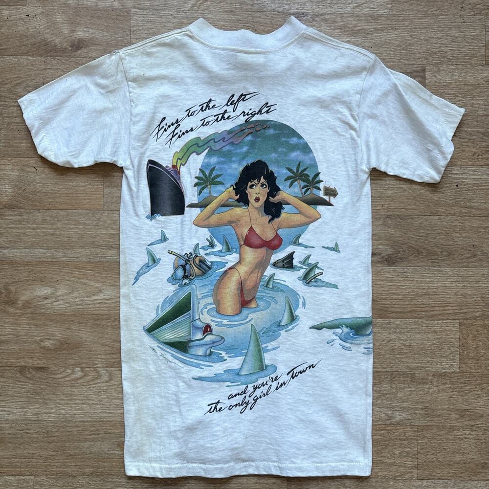Vintage Deadstock Jimmy Buffett Caribbean Soul Fins Shirt Nos Small S
